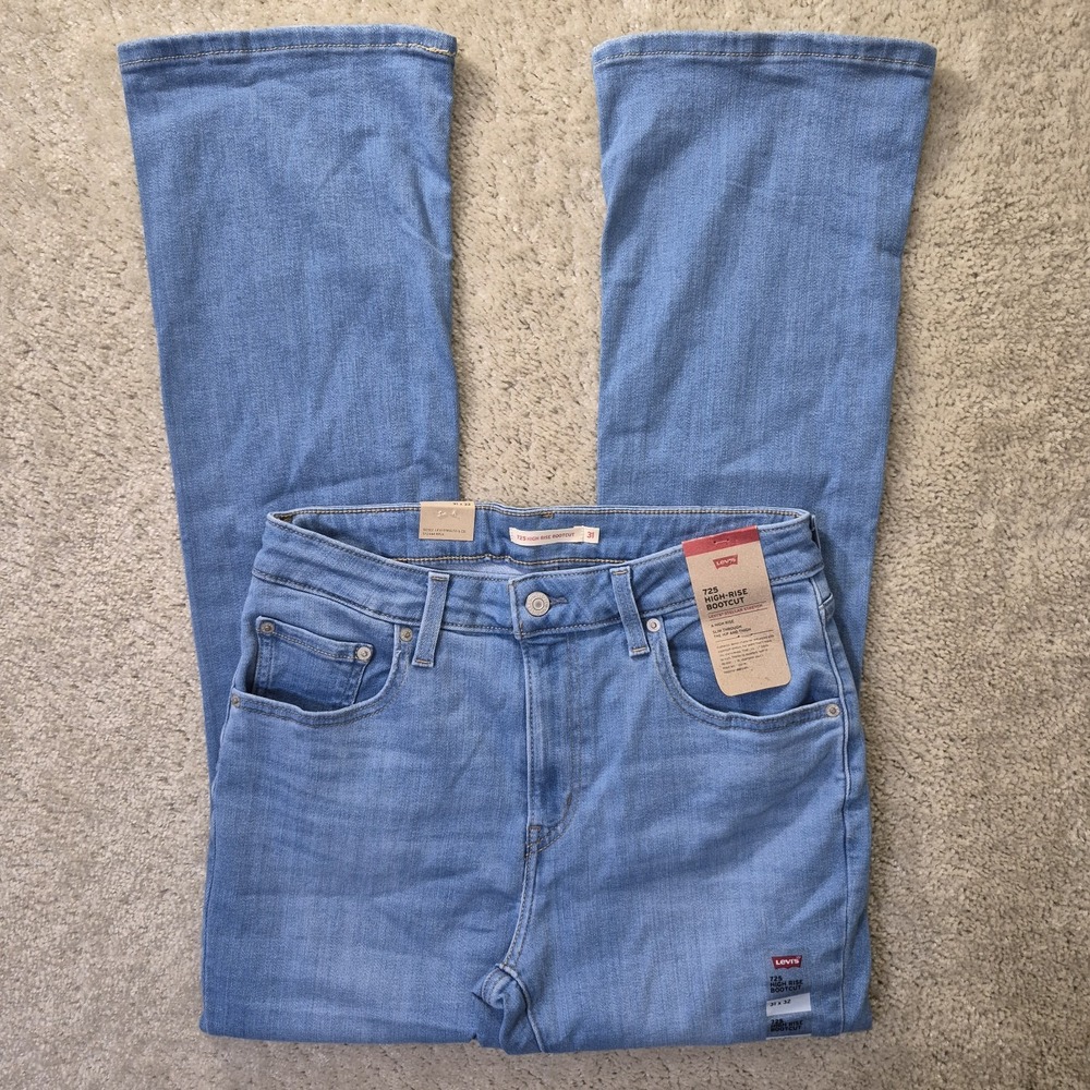 Levi's Light Blue High-Rise Straight Jeans
